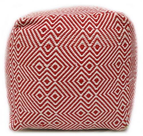 Pouf Martos red-white