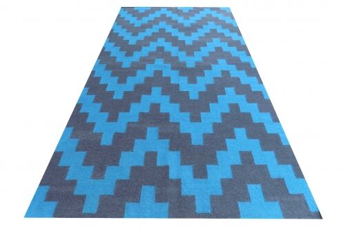 Kelim Modern 43 blue/grey