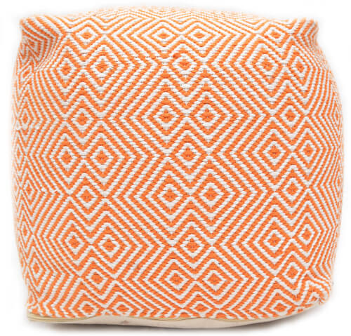 Pouf Martos orange/white