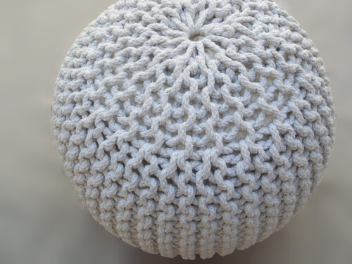 Pouf cool white