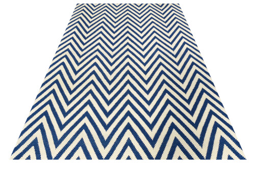 Kelim Zig Zag dark blue