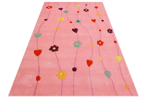 Dětský koberec Kids Flowers pink